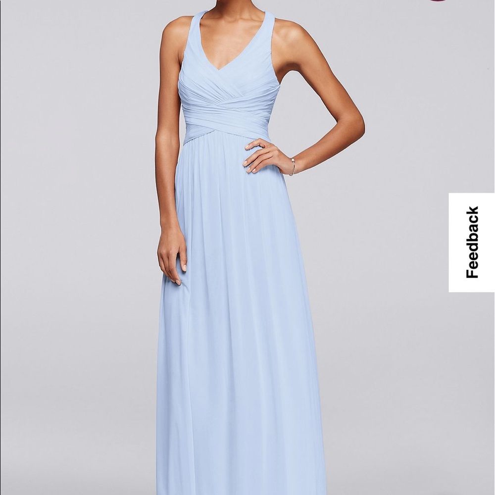 David’s Bridal Ice Blue Bridesmaid Dress Size 0